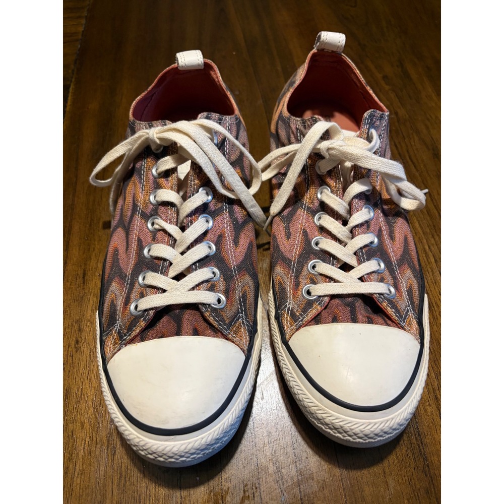 Converse All Star Missoni Ox Flame Knit Sneakers Mens 10 Orange Brown 151256C